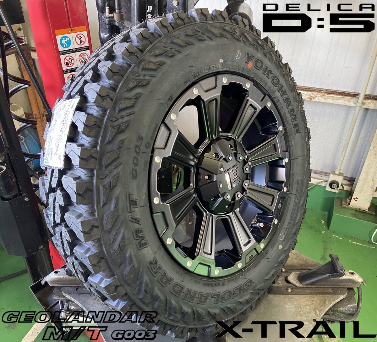 デリカD5 X-TRAIL LEXXEL DeathRock ヨコハマ ジオランダー MT G003 215/70R16 タイヤホイール16インチ 新品4本セット拍卖