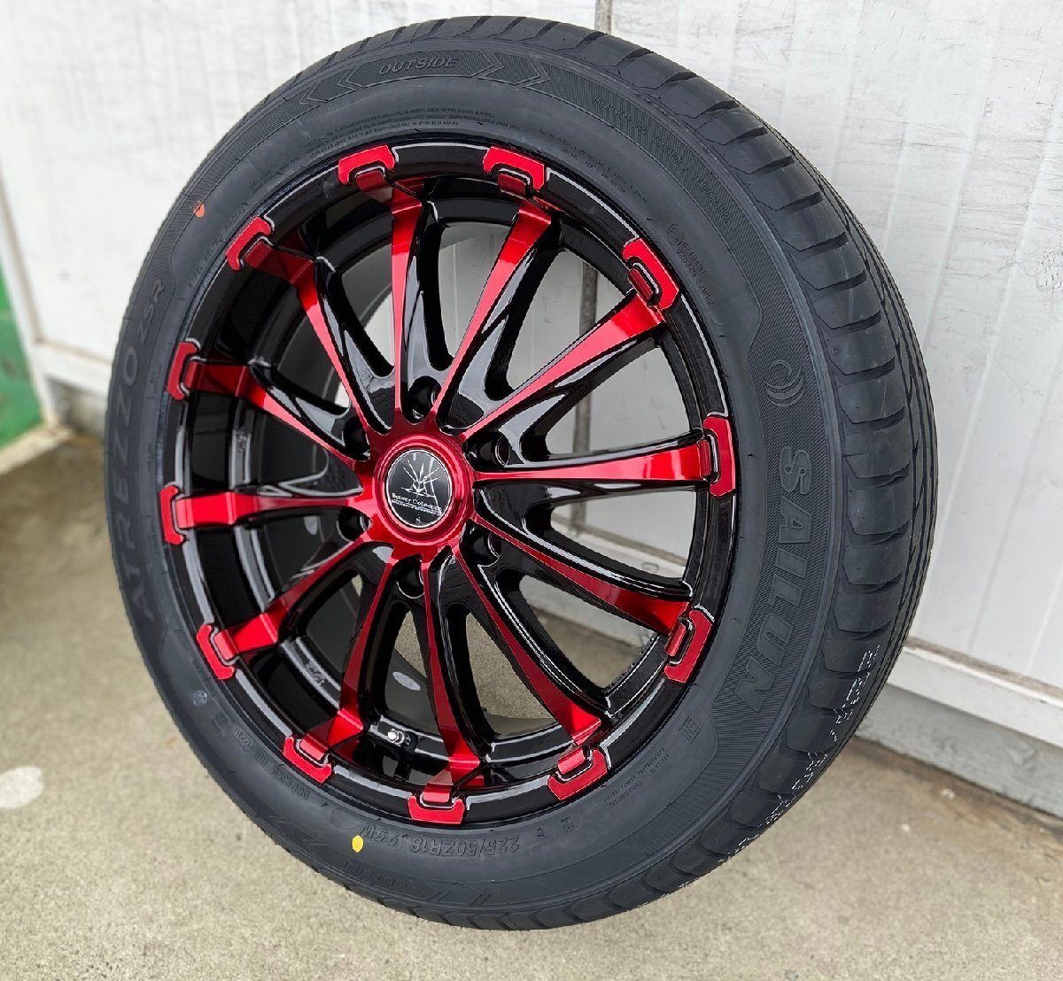 ハイエース レジアスエース 200系 タイヤホイール 18インチ BD12 特選タイヤ 225/50R18 新品 4本セット 1台分拍卖