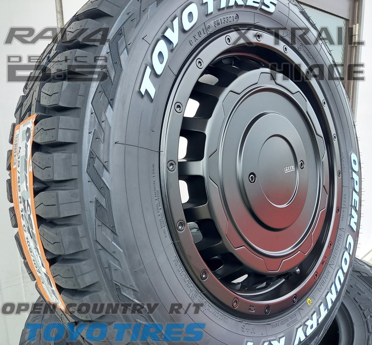 200系ハイエース HIACE LEXXEL SwaGGer Old style トーヨー オープンカントリー RT 215/65R16 車検対応 ホワイト タイヤホイール 16インチ拍卖