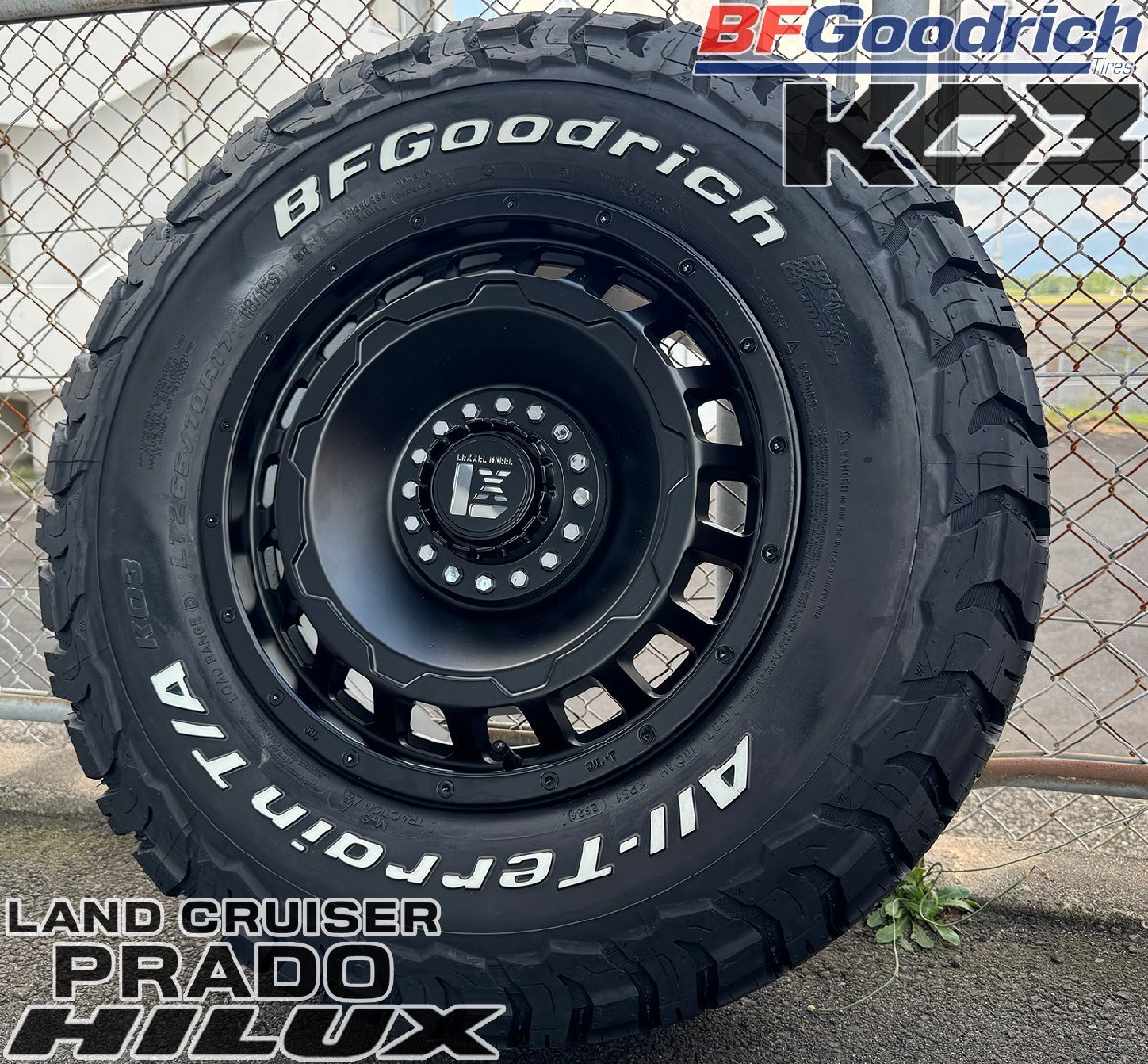 夏 タイヤホイールセット 4本セット 17インチ ハイラックス サーフ パジェロ BF グッドリッチ KO3 265/65R17 265/70R17 LEXXEL SwaGGer拍卖