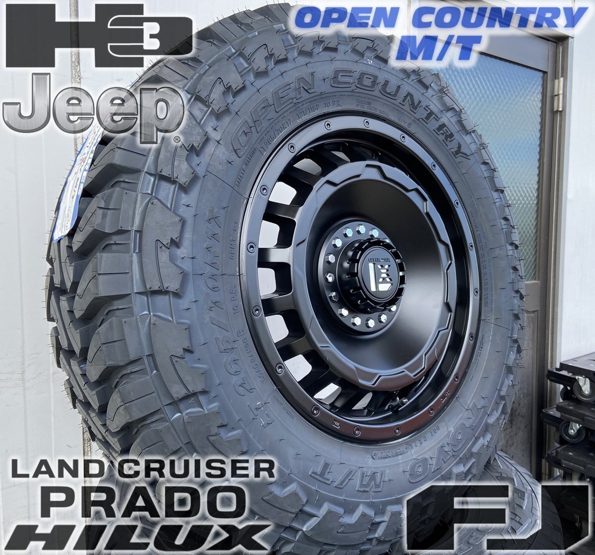 JL JK ラングラー LEXXEL SwaGGer スワッガー トーヨー オープンカントリー MT 265/70R17 265/65R17 タイヤホイール17インチ拍卖