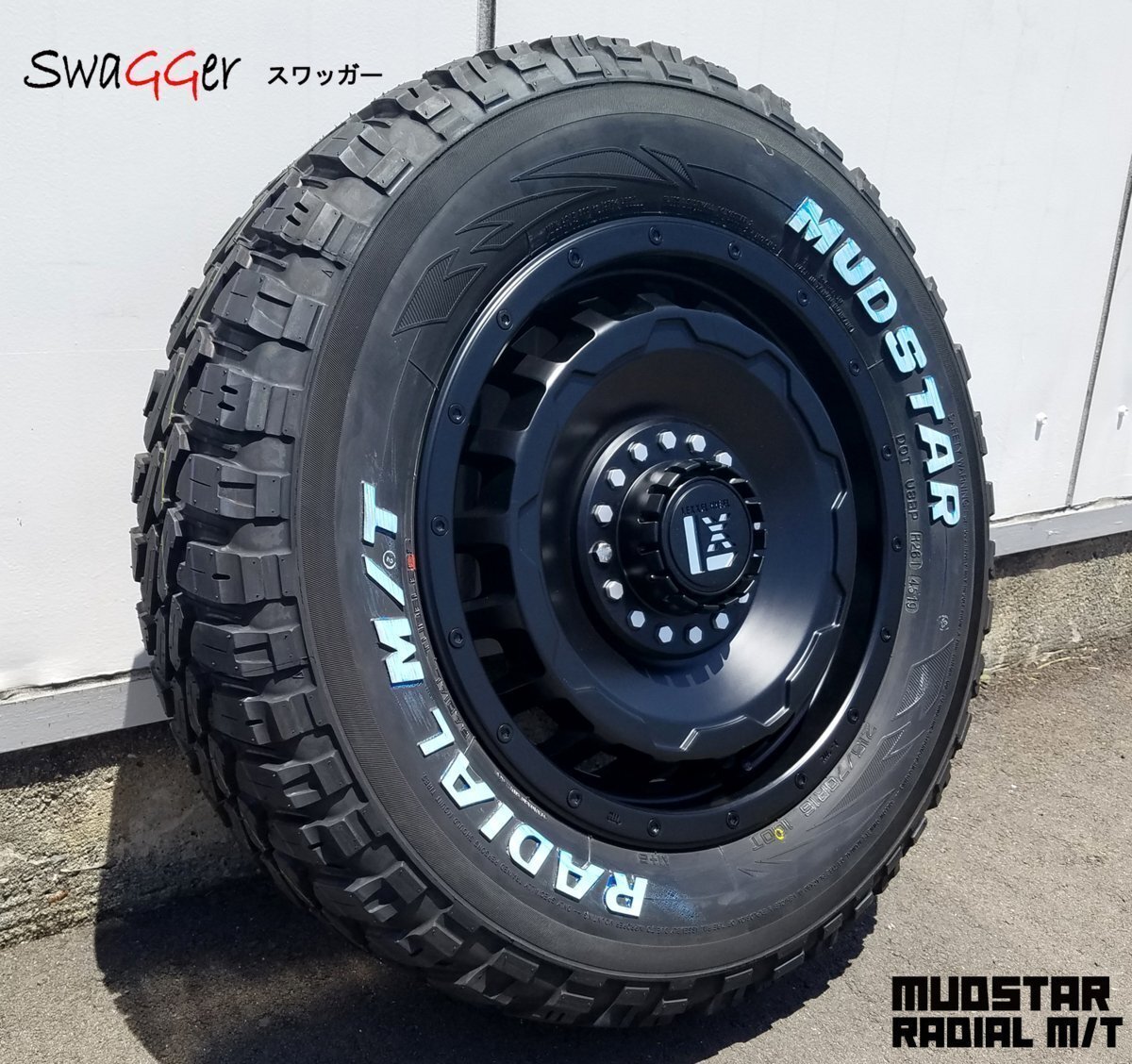 ライズ ロッキー タイヤホイールセット 16インチ SwaGGer スワッガー MUDSTAR Radial MT 215/65R16 ホワイトレター拍卖