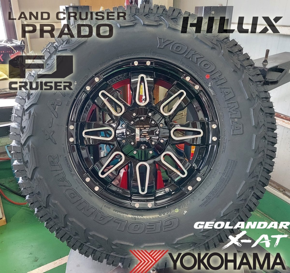 プラド ハイラックス サーフ FJ H3 ヨコハマ ジオランダー X-AT 265/65R17 265/70R17 285/70R17 295/70R17 タイヤホイール17インチ拍卖