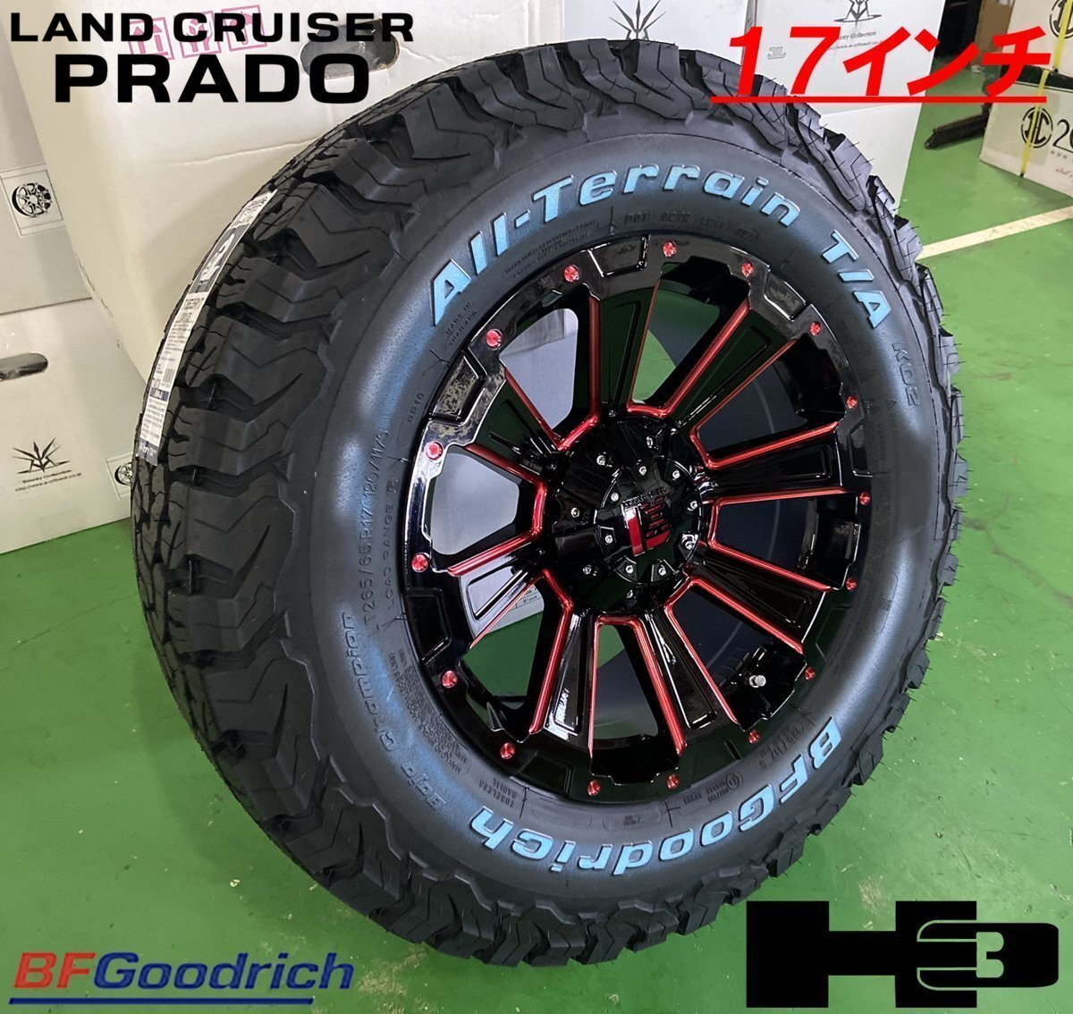 BF グッドリッチ オールテレーン KO2 265/65R17 265/70R17 285/70R17 プラド ハイラックスサーフ FJ タイヤホイール 17インチ DeathRock拍卖