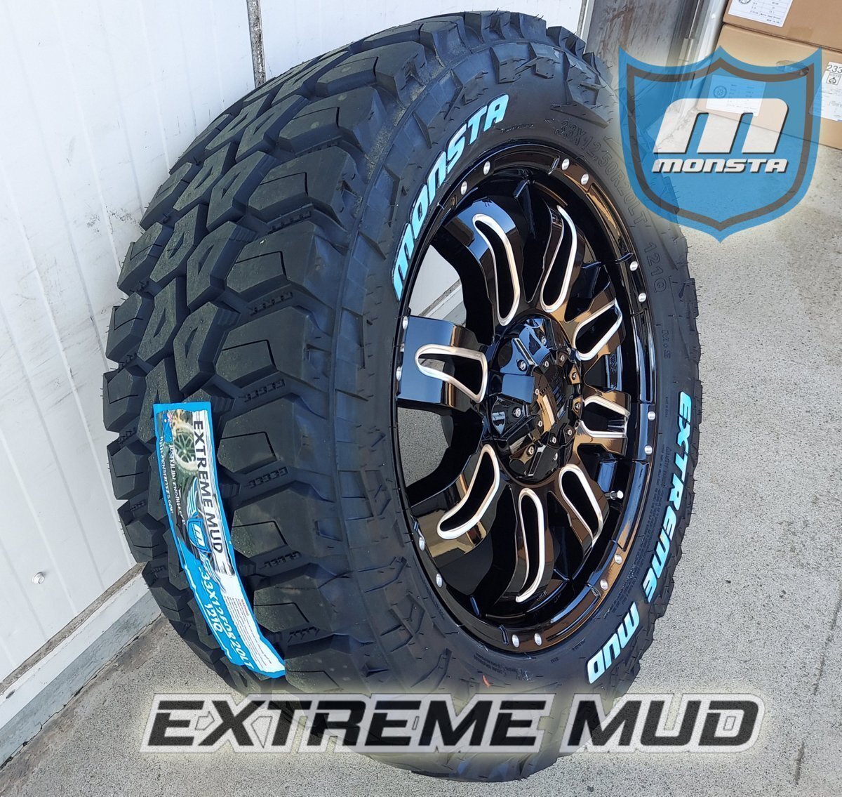 オフロード JEEP ジープ JK JL ラングラー 20インチ モンスタ MONSTA EXTREM MUD 33x12.50R20 35x12.50R20 ホワイトレター拍卖