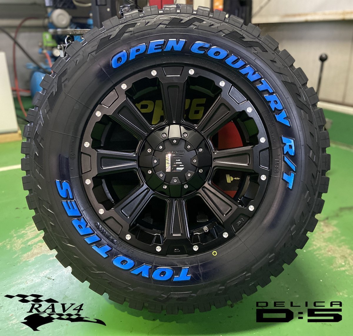 デリカD5 エクストレイル RAV4 16インチ タイヤホイールセット 1台分 トーヨー オープンカントリー RT 235/70R16 LEXXEL【DeathRock】拍卖
