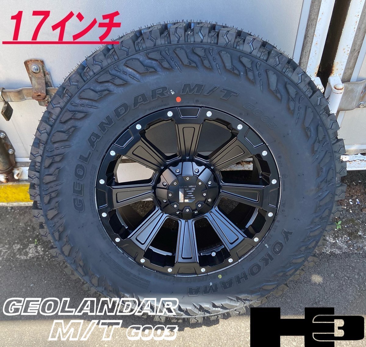 プラド ハイラックス サーフ FJ H3 LEXXEL DeathRock ヨコハマ ジオランダー MT G003 265/70R17 285/70R17 タイヤホイール17インチ拍卖