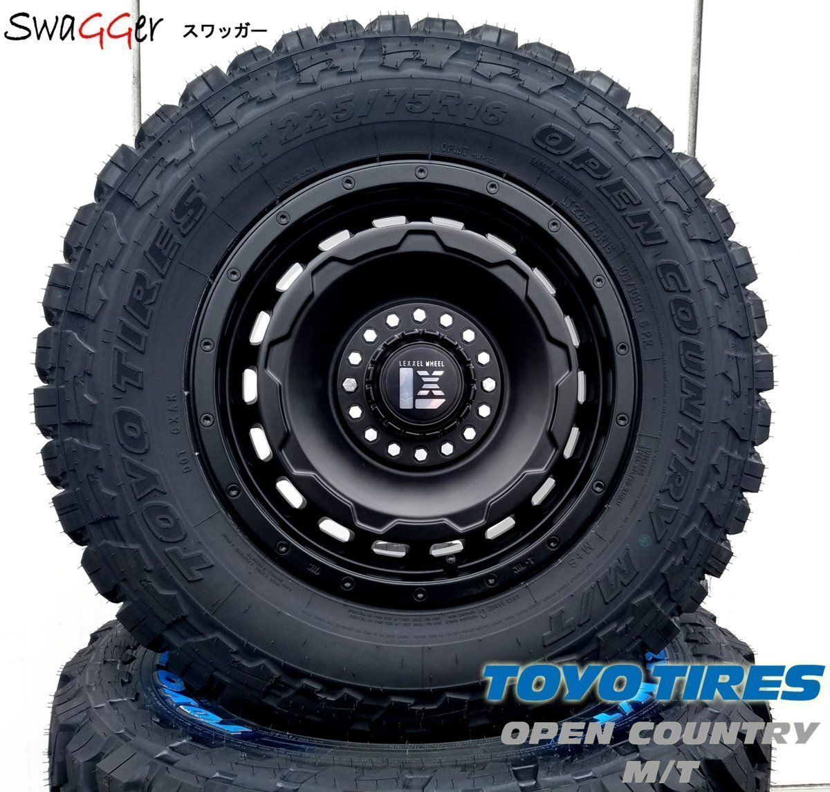 ジムニー シエラ JB74W LEXXEL SwaGGer トーヨーオープンカントリーMT 225/75R16 タイヤホイール 16インチ拍卖