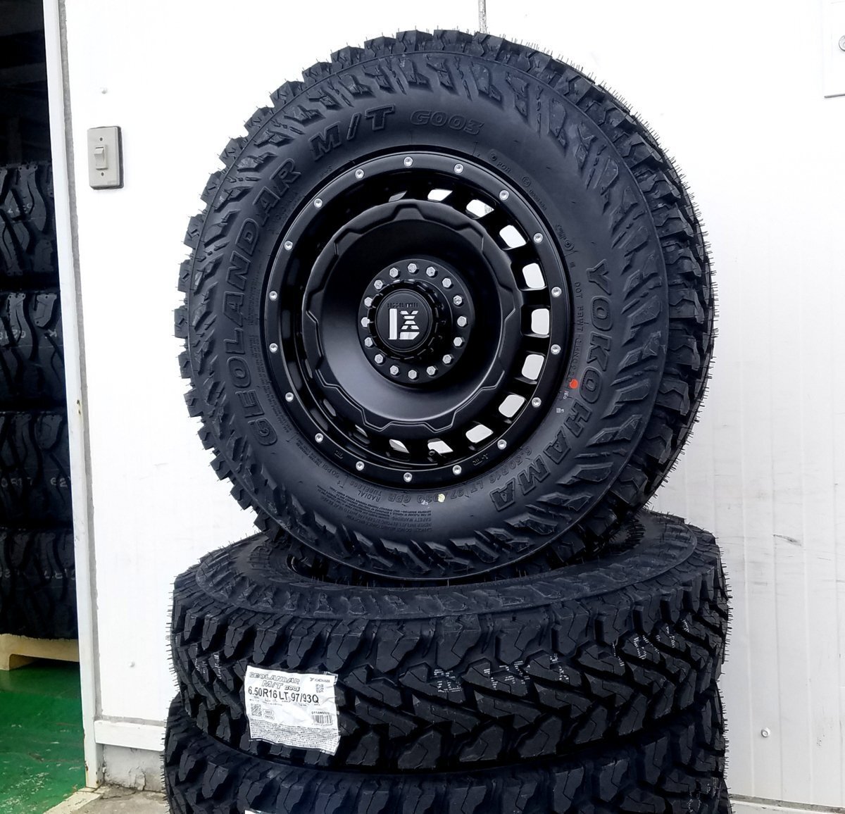 デリカ D5 エクストレイル RAV4 クロスロード ヨコハマ ジオランダー MT G003 225/75R16 タイヤホイールセット 16インチ マッドタイヤ拍卖