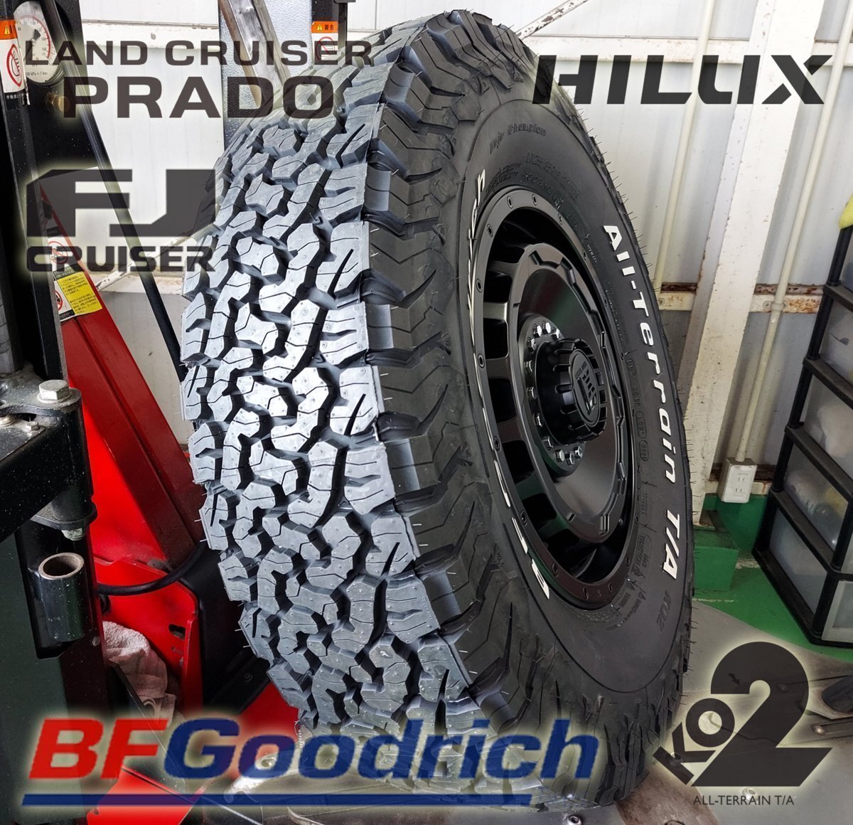 95プラド ナロー 標準ボディー用 BF Goodrich ALLTERRAIN KO2 235/85R16 タイヤホイールセット 16インチ拍卖