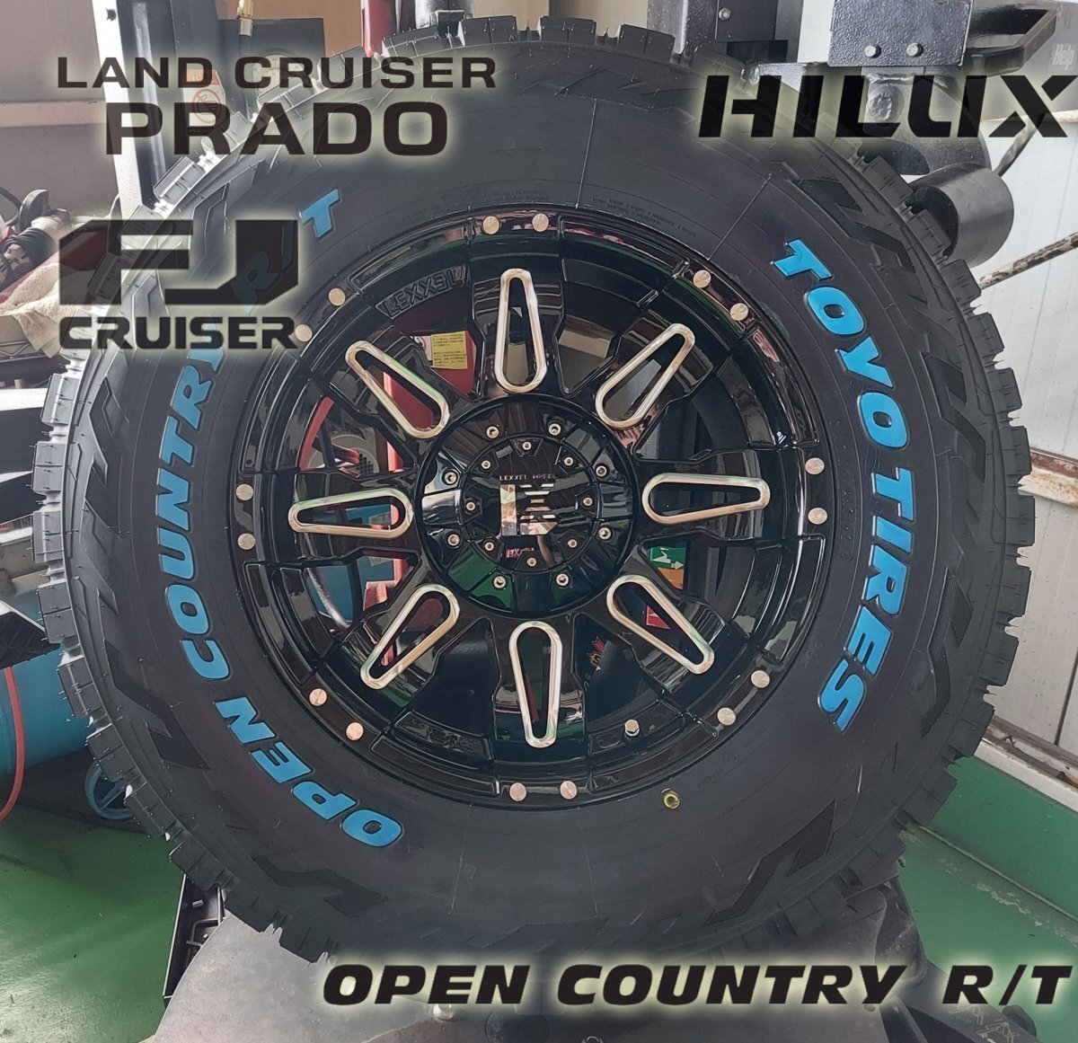 プラド ハイラックス サーフ FJ H3トーヨー オープンカントリー RT 265/65R17 265/70R17 285/70R17 タイヤホイール17インチ ホワイトレター拍卖