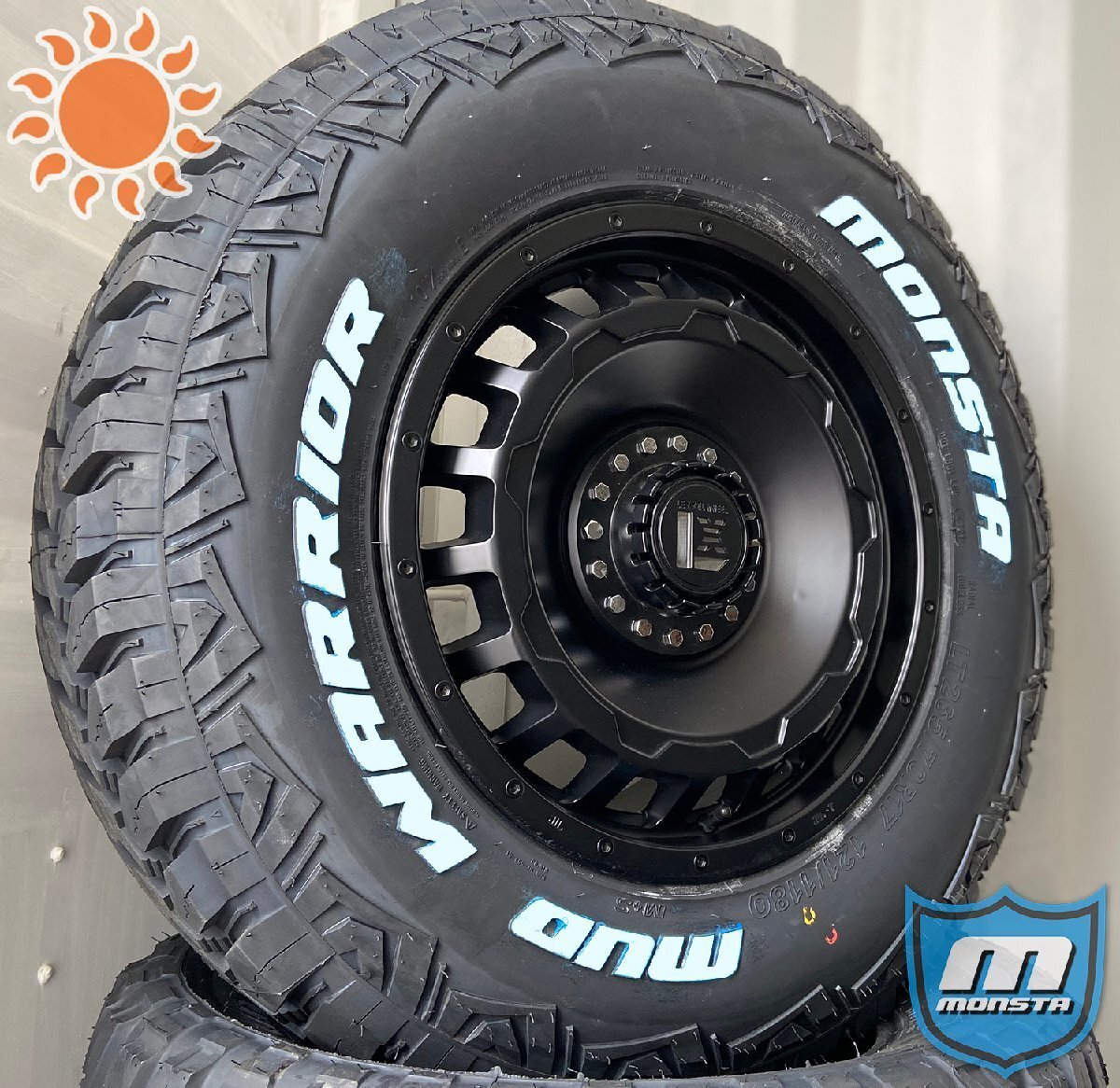 ラングラーJK JL 4本セット 新品 17インチ タイヤホイールセット 265/65R17 265/70R17 MONSTA MUDWARRIOR ホワイトレター SwaGGer拍卖