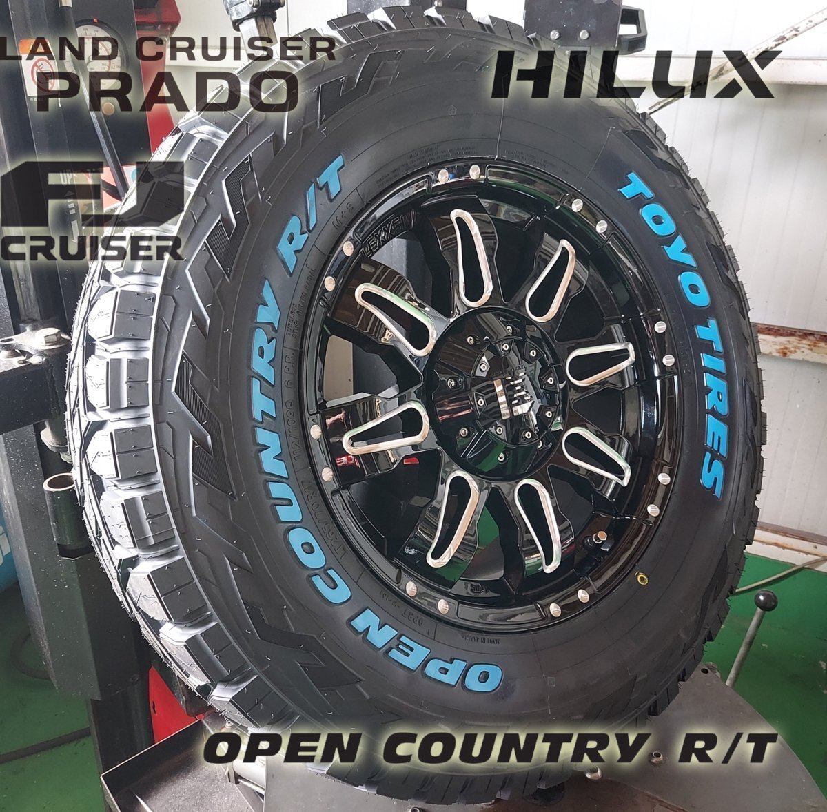 プラド ハイラックス サーフ FJ H3トーヨー オープンカントリー RT 265/65R17 265/70R17 285/70R17 タイヤホイール17インチ ホワイトレター拍卖