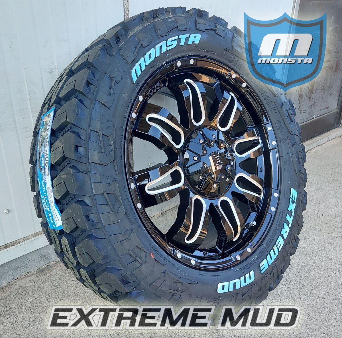オフロード JEEP ジープ JK JL ラングラー 20インチ モンスタ MONSTA EXTREM MUD 33x12.50R20 35x12.50R20 ホワイトレター拍卖
