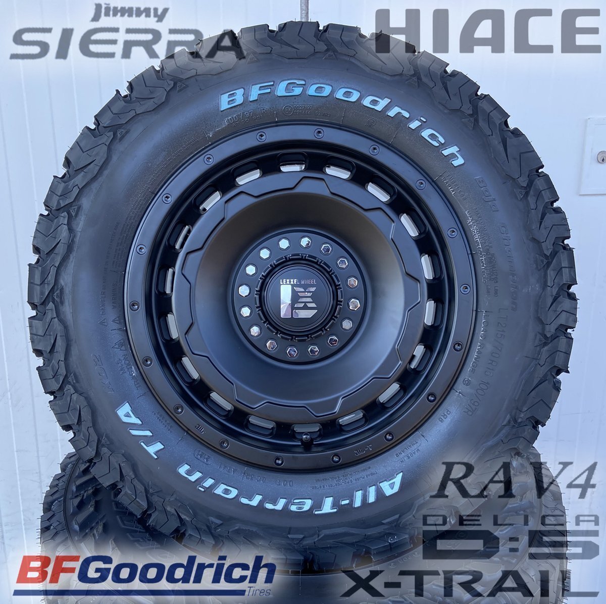 当店イチオシ!! 200系 ハイエース HIACE タイヤホイール 16インチ SwaGGer BFGoodrich オールテレーン KO2 215/70R16拍卖