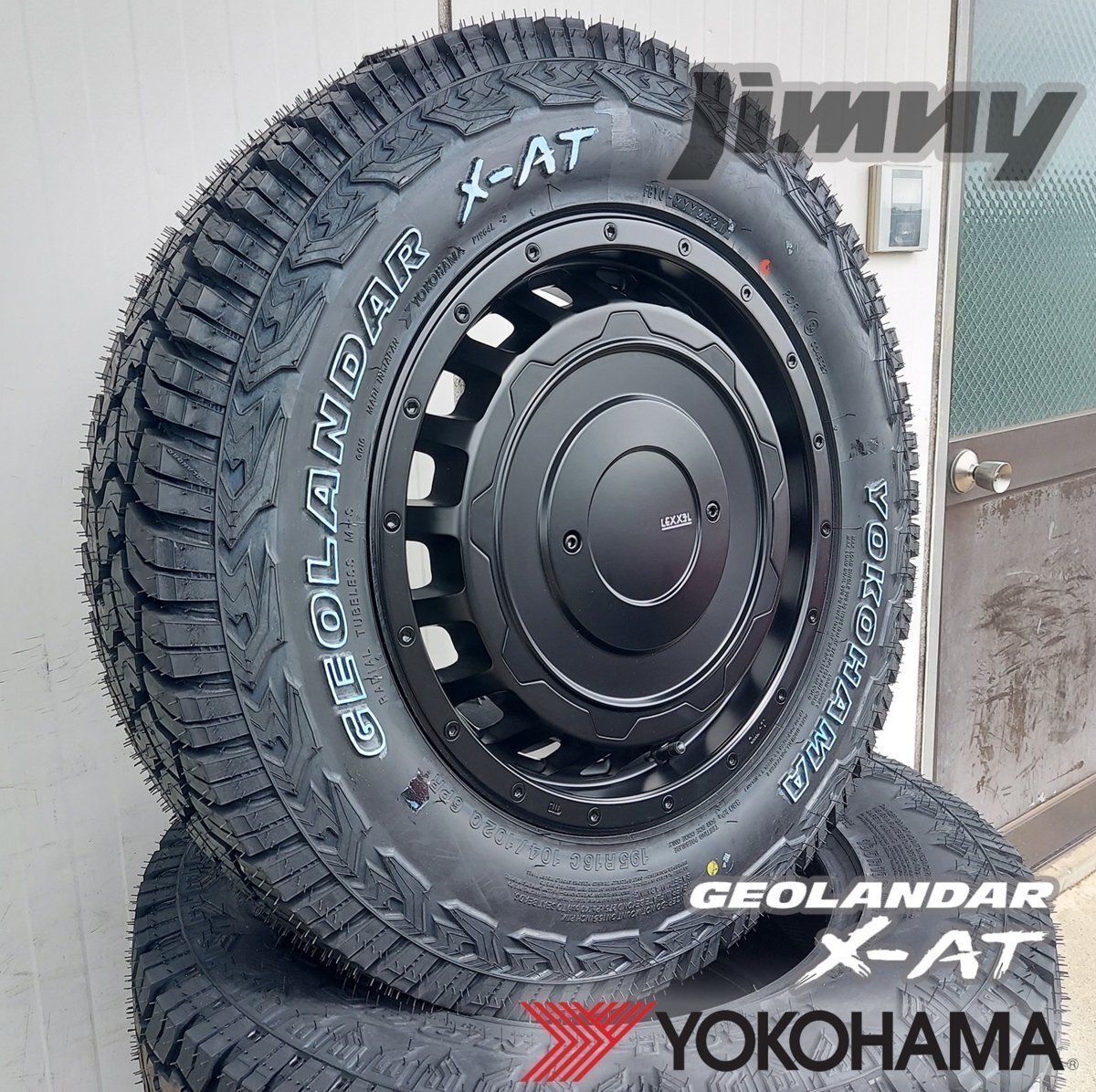 JB64 JB23 JB22 JA22 JA12 JA11 ジムニー ヨコハマ ジオランダー X-AT 195R16 タイヤホイール16インチ ホワイトレター SwaGGer Old style拍卖