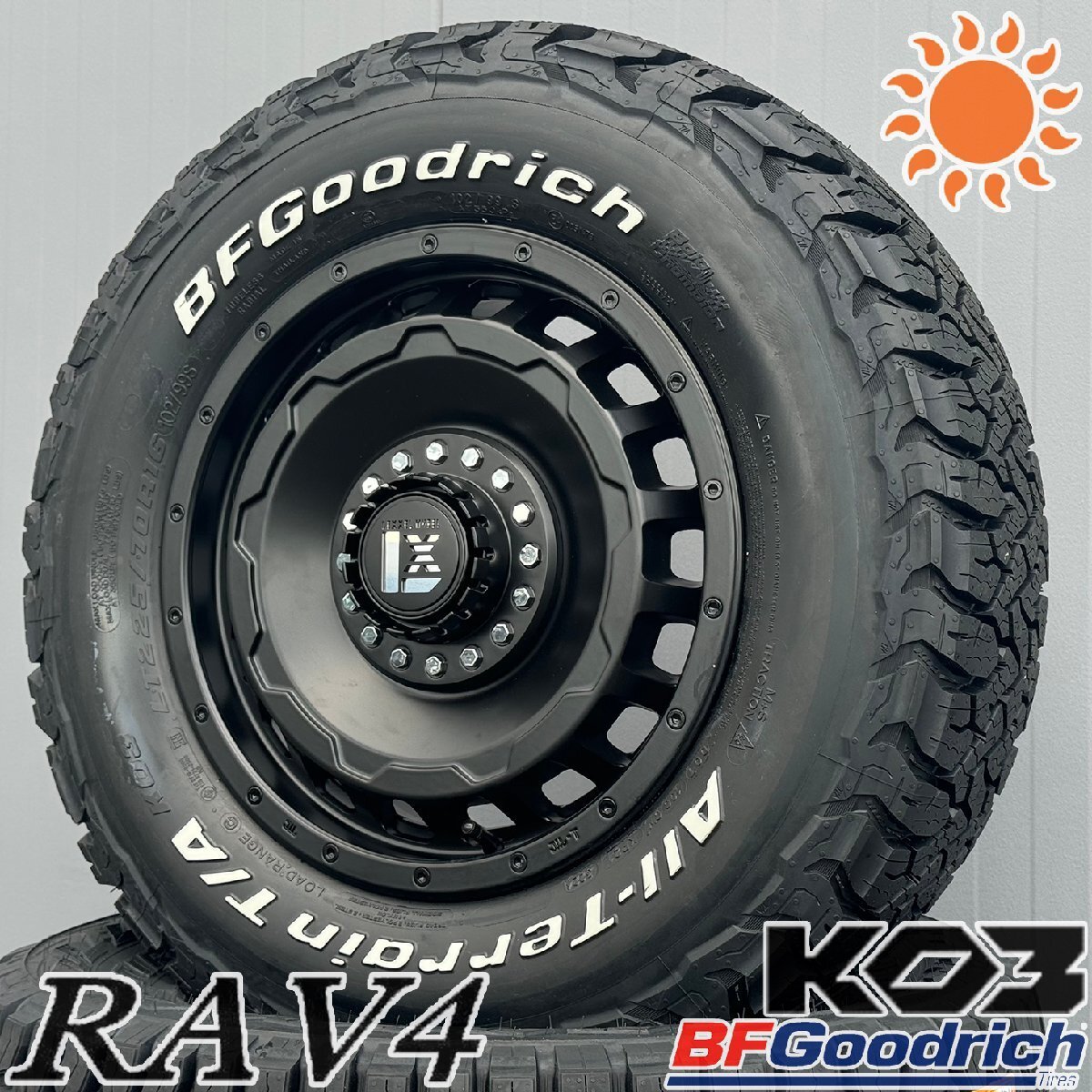 トヨタ RAV4 アドベンチャー オフロード タイヤホイールセット BF Goodrich A/T KO3 245/70R16 LEXXEL SwaGGer 16インチ拍卖