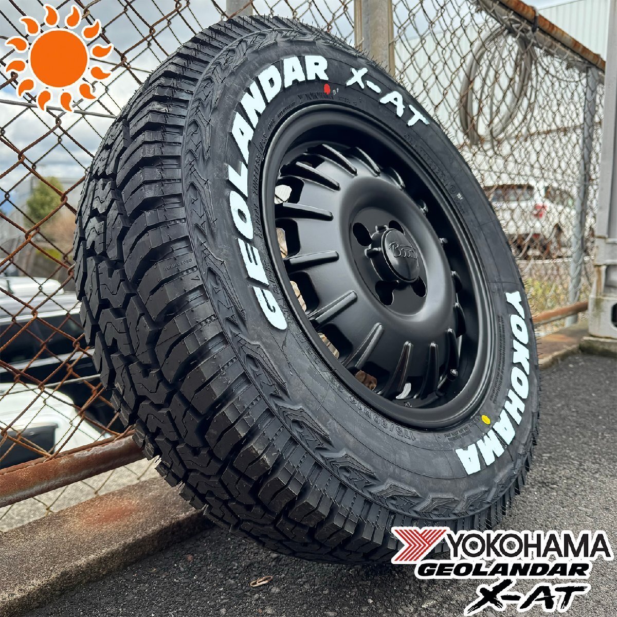 プロボックス PROBOX 日産ADバン タイヤ ホイール セット 14インチ ヨコハマ ジオランダー X-AT 175/80R14 Bounty Noel ホワイトレター拍卖