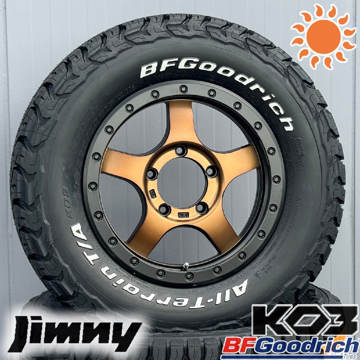 リフトアップ車 ジムニー タイヤホイールセット BF グッドリッチ KO2 A/T 215/70R16 225/70R16 225/75R16 BDX05拍卖