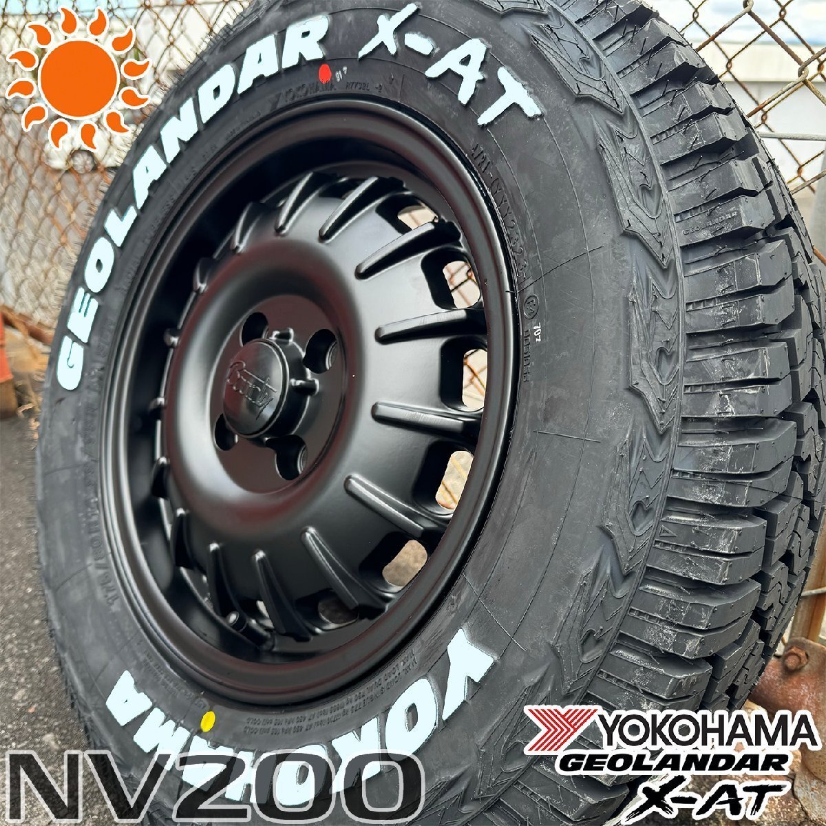 NV200 バネット タイヤ ホイール セット 14インチ ヨコハマ ジオランダー X-AT 175/80R14 Bounty Noel ホワイトレター拍卖