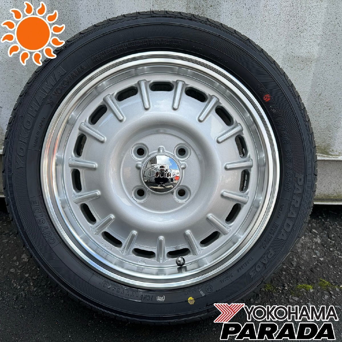 スペーシア デリカミニ ハイゼットジャンボ パレット パレットSW タイヤ ホイール セット 4本セット YOKOHAMA PARADA 165/55R14 Noel拍卖
