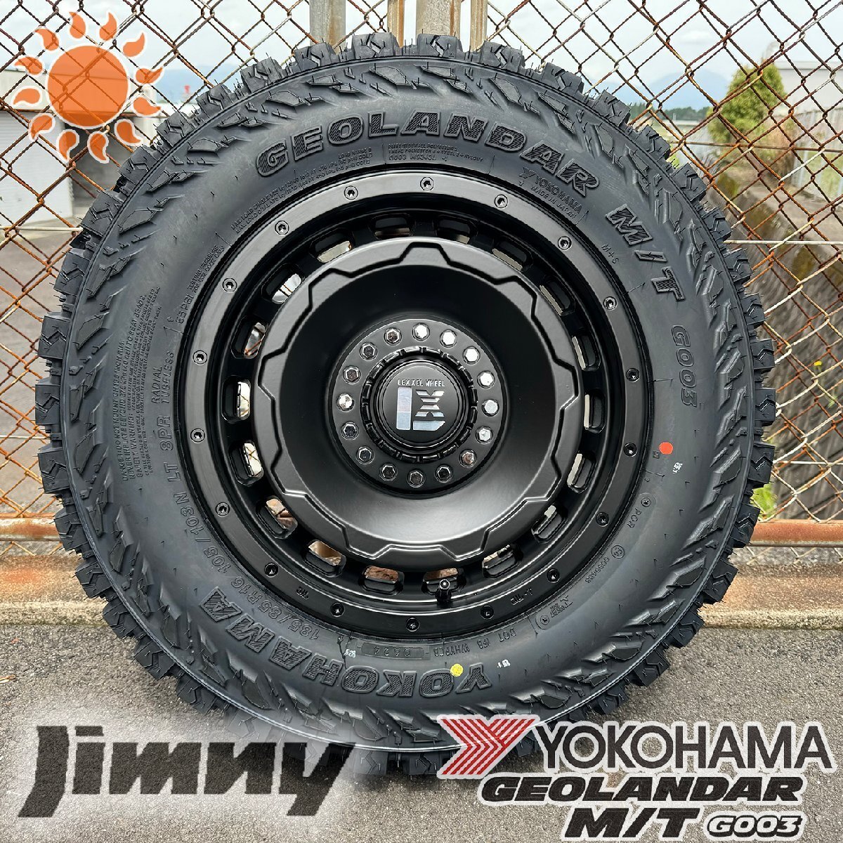 夏タイヤ ジムニー JB64 JB23 JA12 JA11 新品 タイヤホイール 4本セット ヨコハマ ジオランダー MT 185/85R16 175/80R16 LEXXEL SwaGGer拍卖