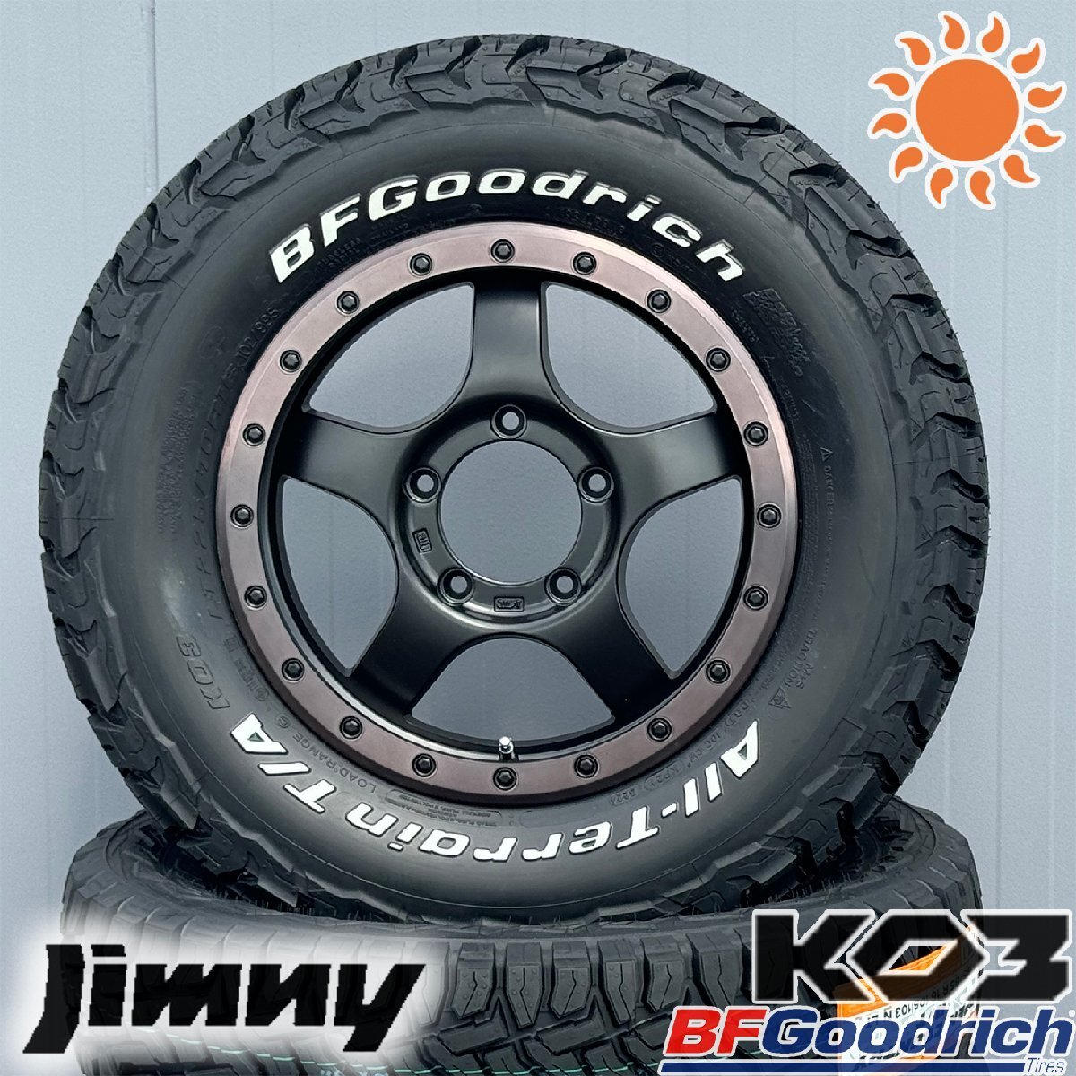 リフトアップ車 ジムニー JB64 タイヤホイールセット BF グッドリッチ KO3 A/T 215/70R16 225/70R16 225/75R16拍卖