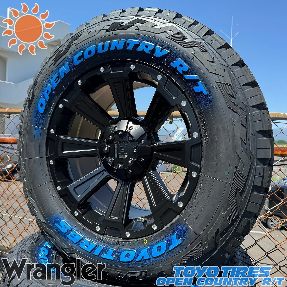 ラングラー JK JL 5本セット(背面用付き)17インチ タイヤホイールセット 1台分 トーヨー オープンカントリーRT 265/70R17 DeathRock拍卖