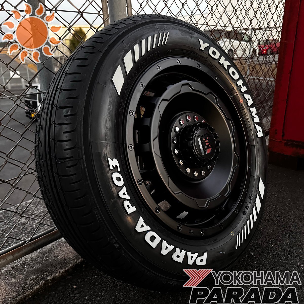 夏タイヤセット ハイエース(200系)16インチ タイヤホイール セット 4本セット 1台分 YOKOHAMA PARADA PA03 215/65R16 車検対応品 SwaGGer拍卖