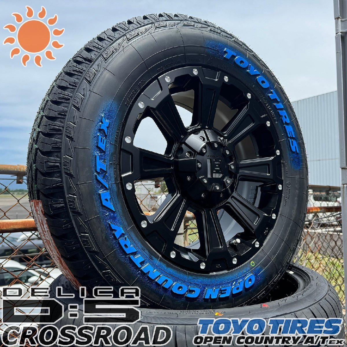 クロスロード デリカD5 アウトランダー 16インチ タイヤホイール 4本セット トーヨー オープンカントリー AT EX 215/70R16 ホワイトレター拍卖