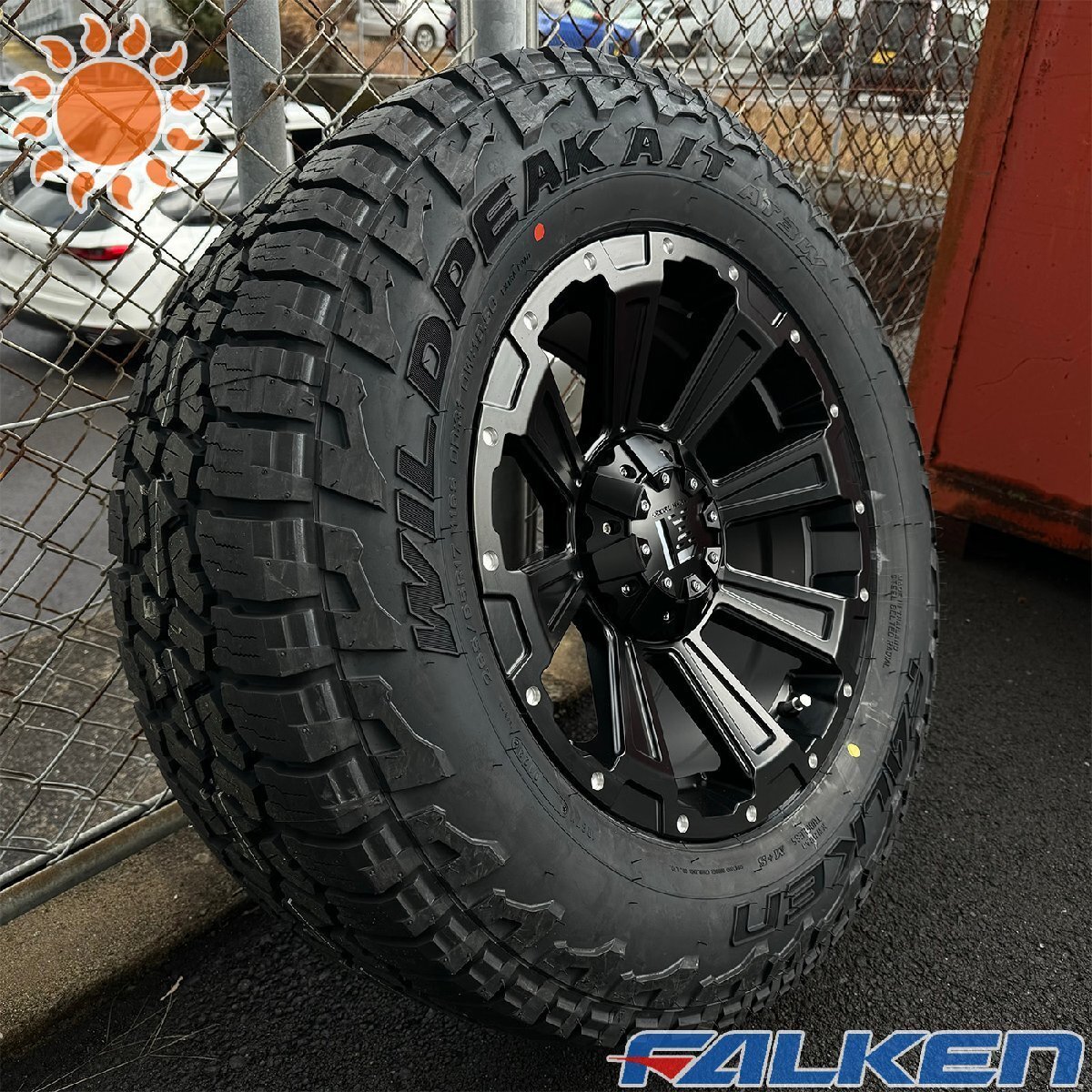 LX600(OFFROAD,EXECUTIVE 含む)17インチ タイヤホイールセット 4本セット 1台分 FALKEN WILDPEAK AT 265/70R17 DeathRock拍卖