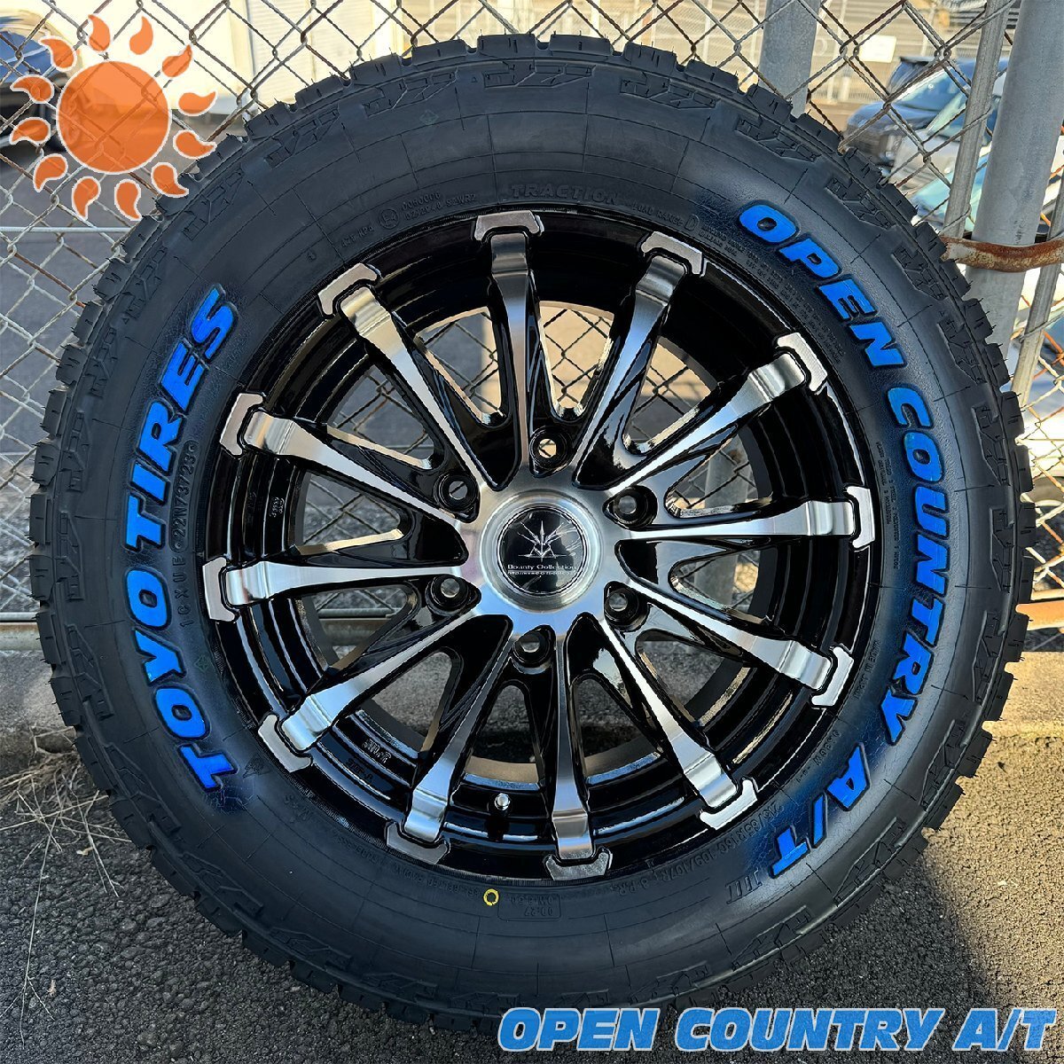 車検対応 ハイエース レジアスエース 16インチ タイヤホイールセット BD12 TOYO オープンカントリー AT 215/65R16 1台分 ホワイトレター拍卖