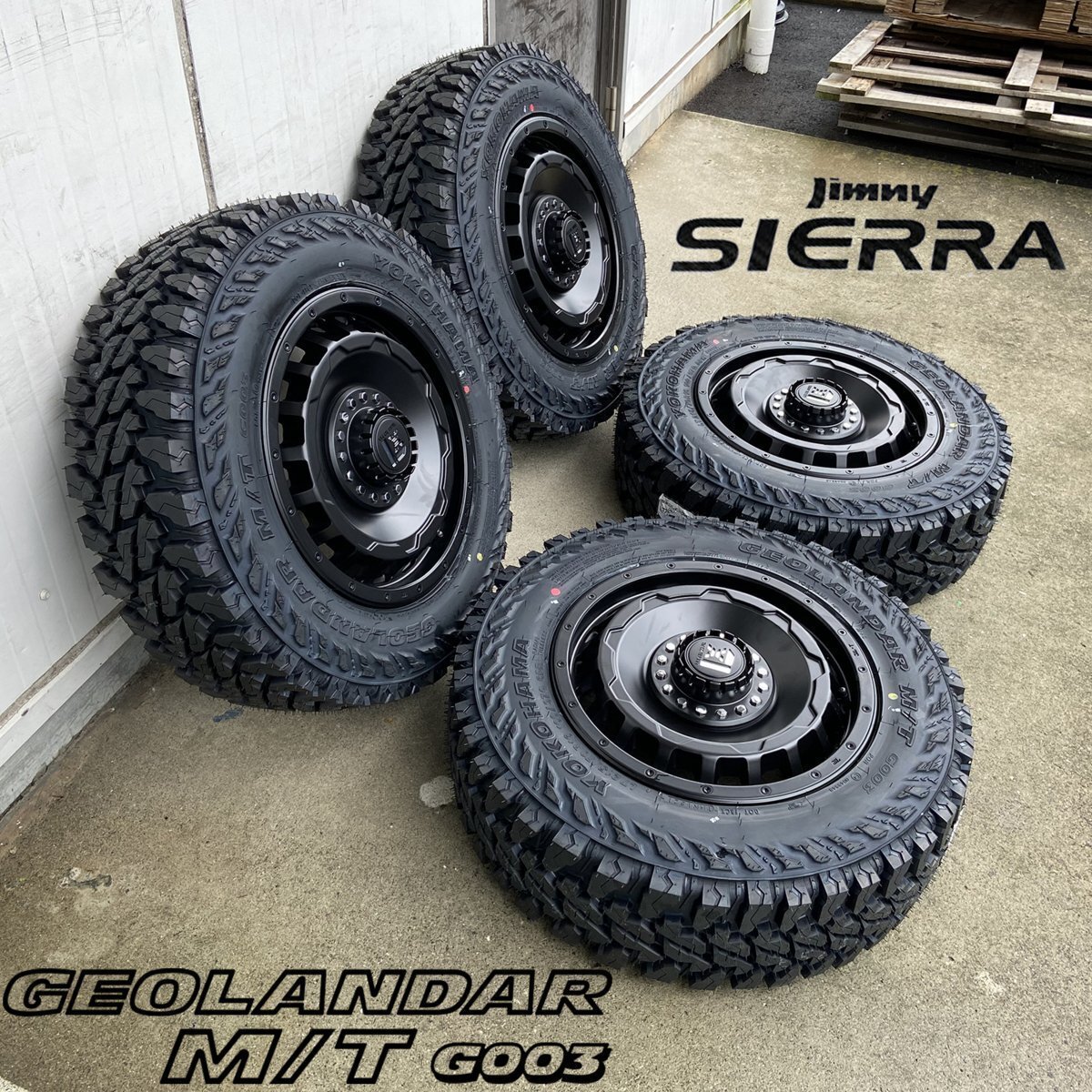 ジムニー シエラ LEXXEL SwaGGer ヨコハマ ジオランダー MT G003 215/70R16 タイヤホイールセット 16インチ マッドタイヤ拍卖
