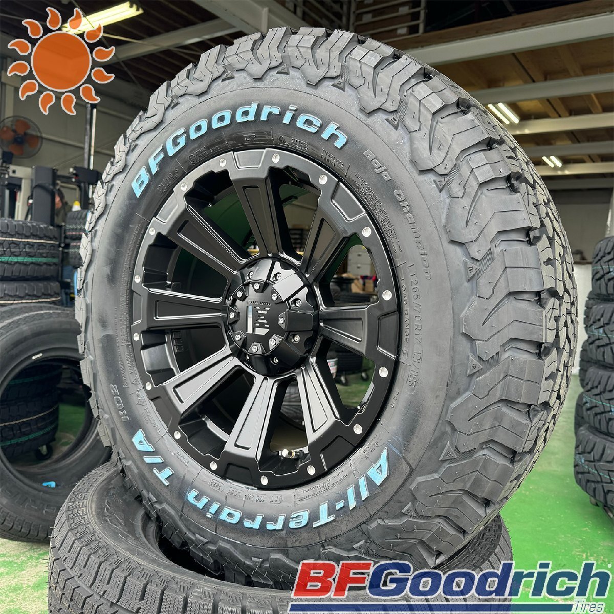 ラングラー JK JL 17インチ タイヤホイール 4本セット BF グッドリッチ オールテレーン KO2 285/70R17 265/70R17 ホワイトレター DeathRock拍卖