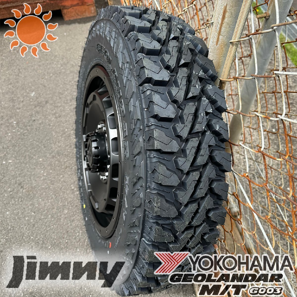 夏タイヤ ジムニー JB64 JB23 JA12 JA11 新品 タイヤホイール 4本セット YOKOHAMA GEOLANDAR MT G003 185/85R16 175/80R16 LEXXEL SwaGGer拍卖