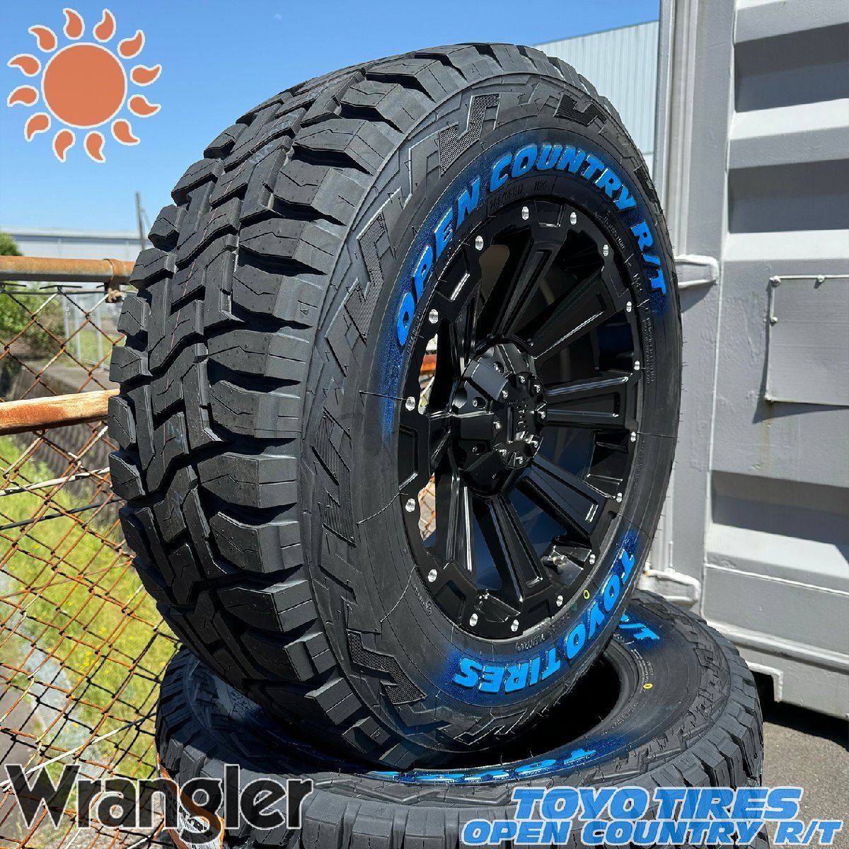 ラングラー JK JL 17インチ タイヤホイール 4本セット トーヨー オープンカントリーRT 285/70R17 265/70R17 ホワイトレター DeathRock拍卖