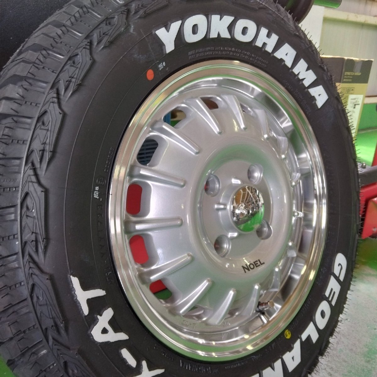新品4本 NV200 バネット タイヤホイールセット 14インチ ヨコハマ ジオランダー X-AT 175/80R14 Bounty Noel ホワイトレター拍卖