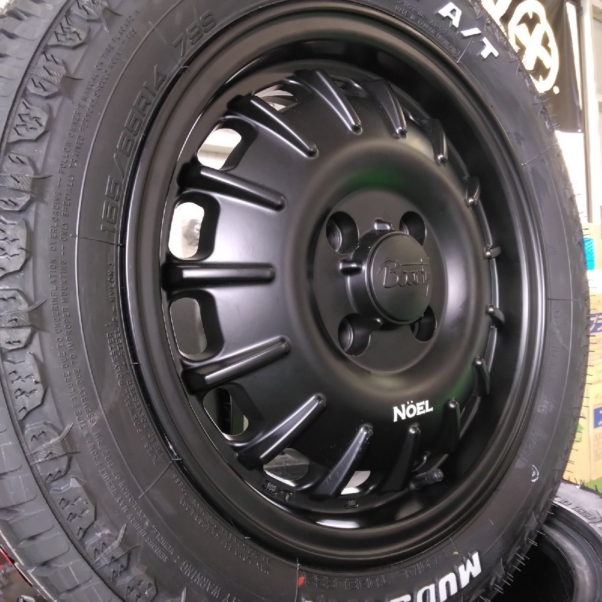 新発売 Noel アゲ系 軽トラ 軽バン 要リフトアップ ハイゼット エヴリィ アトレー MUDSTAR Radial AT 165/65R14 14インチ拍卖