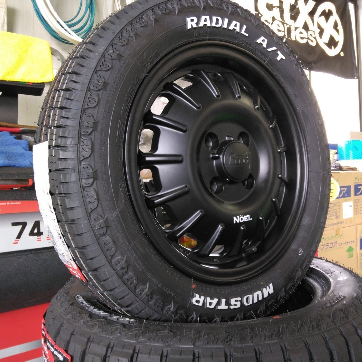 プロボックス 人気 タイヤホイールセット MUDSTAR Radial AT 175/65R14 ホワイトレター 14インチ NOEL拍卖
