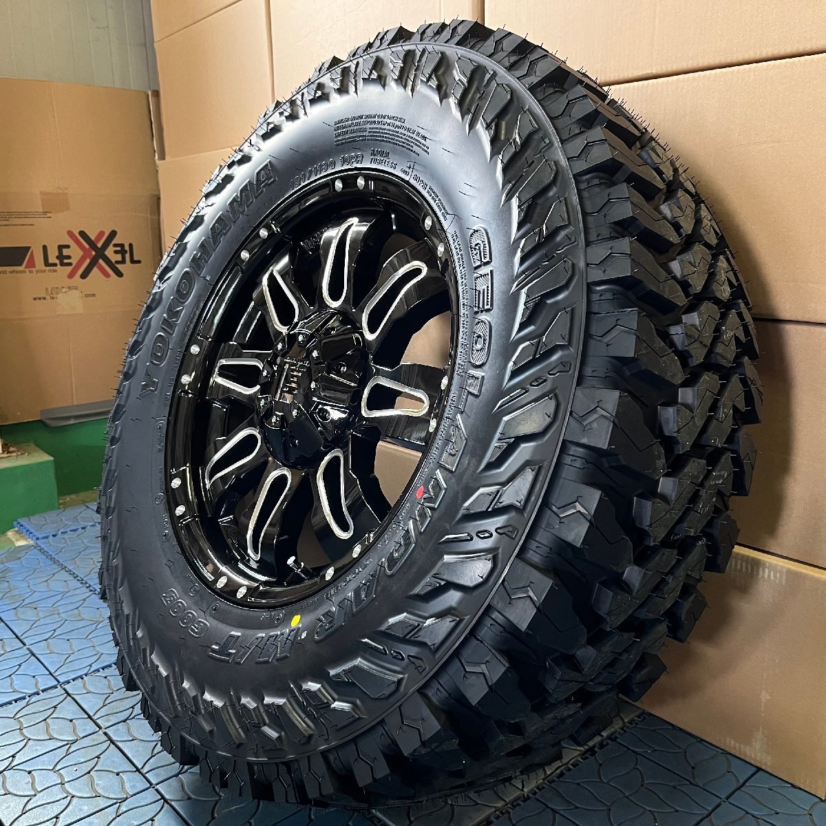 プラド ハイラックス サーフ FJ H3 LEXXEL Balano ヨコハマ ジオランダー MT G003 265/70R17 285/70R17 タイヤホイール17インチ拍卖