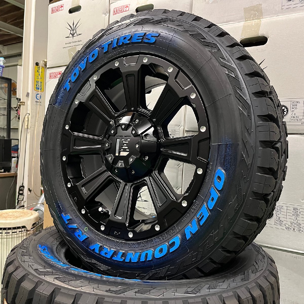 車検対応 夏タイヤセット 4本組 タイヤホイールセット 16インチ ハイエース 200系 TOYO OPENCOUNTRY RT 215/65R16 DeathRock拍卖