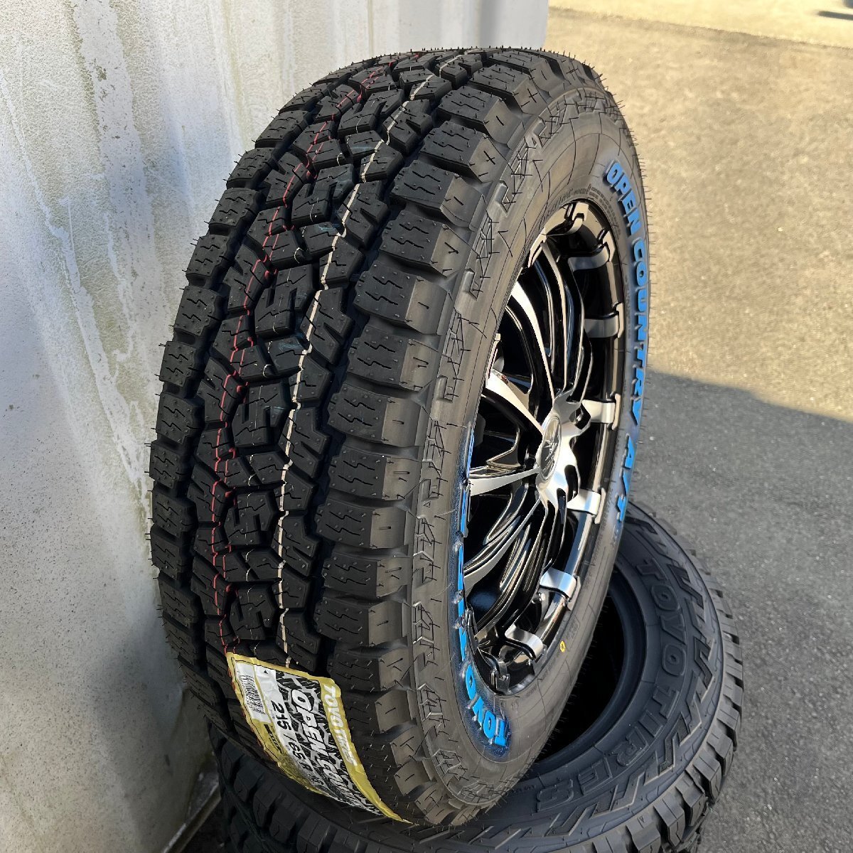 車検対応 ハイエース レジアスエース 16インチ タイヤホイールセット BD12 TOYO オープンカントリー AT 215/65R16 1台分 ホワイトレター拍卖