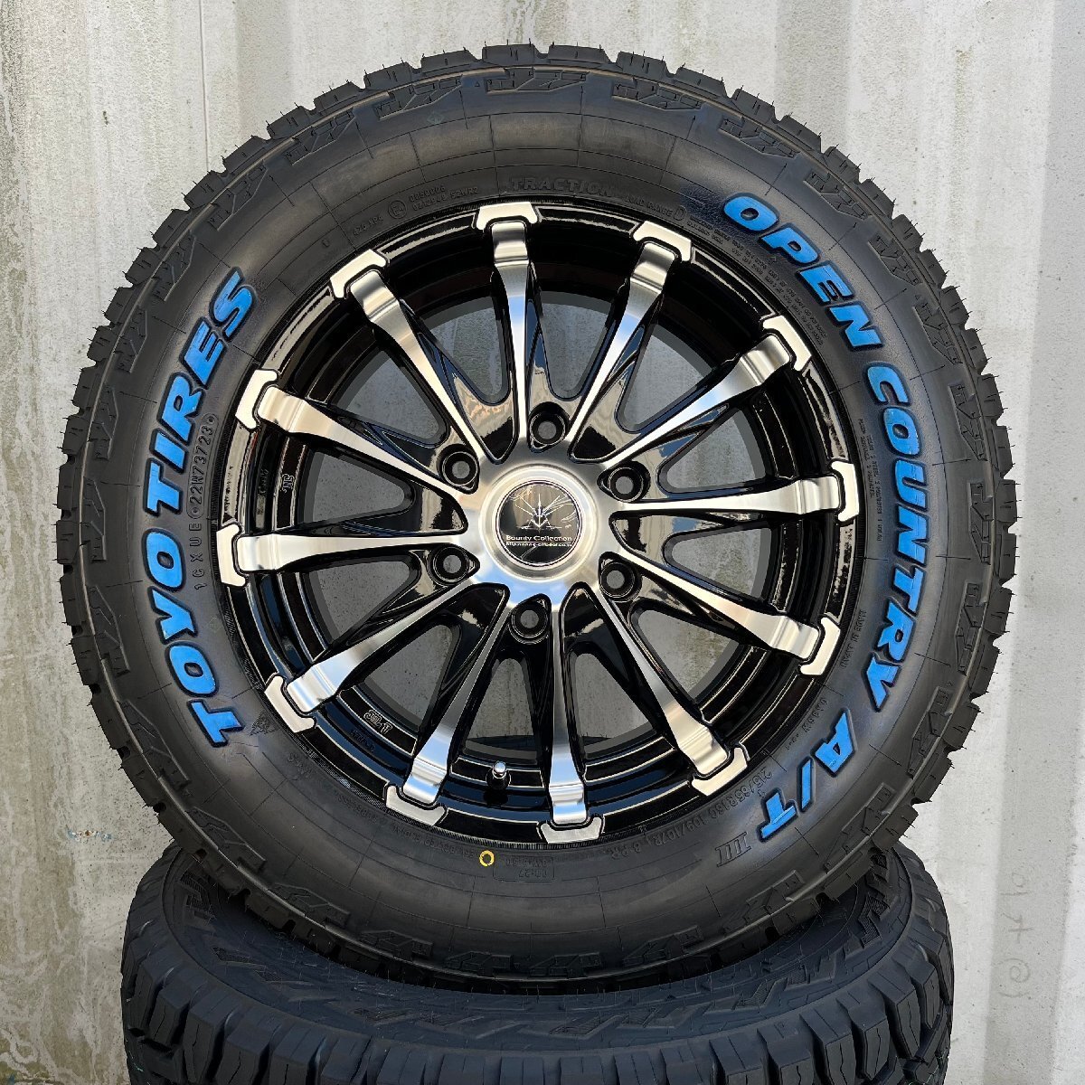 車検対応 ハイエース レジアスエース 16インチ タイヤホイールセット BD12 TOYO オープンカントリー AT 215/65R16 1台分 ホワイトレター拍卖