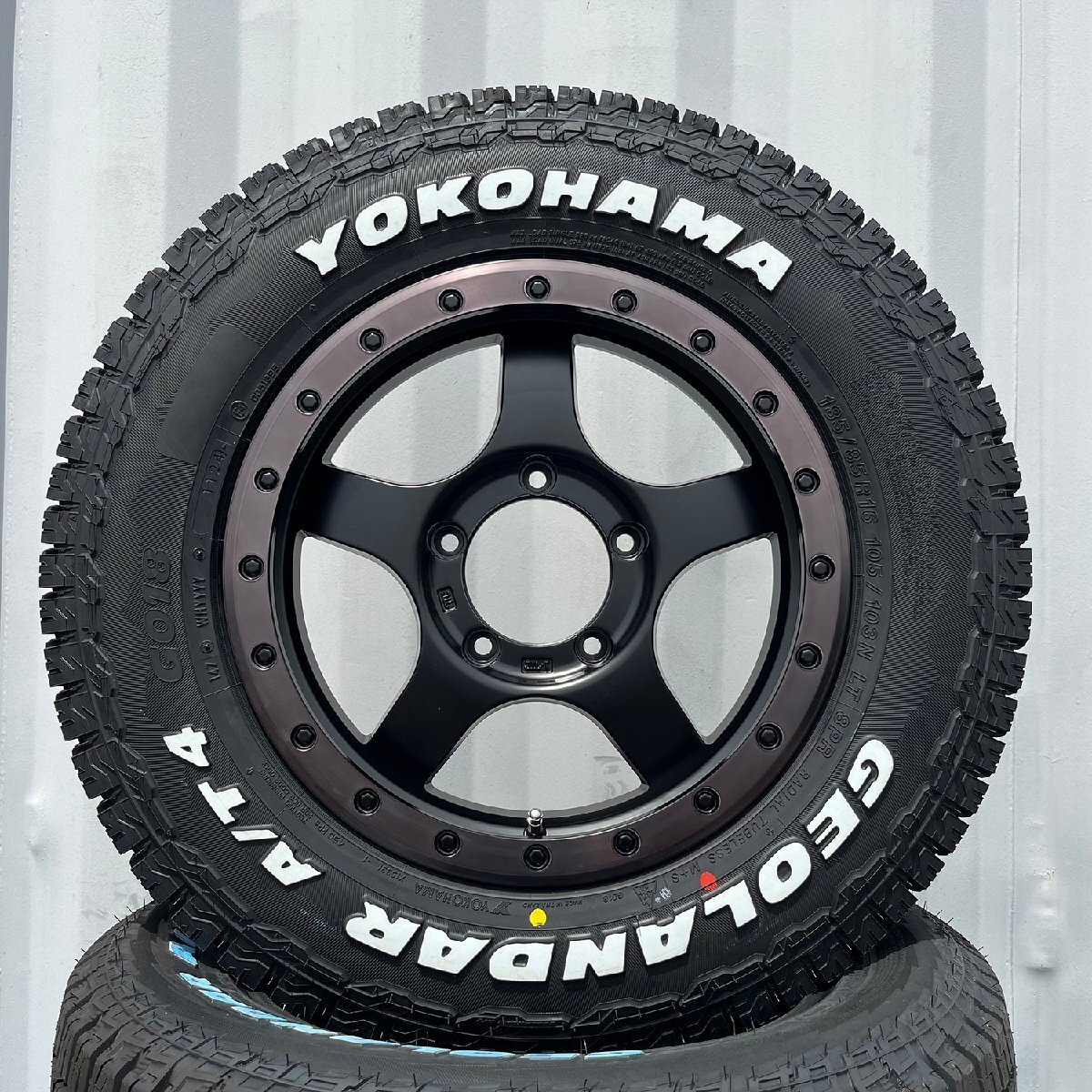【新品5本セット】ジムニー jb64 jb23 BDX05 YOKOHAMA ジオランダー AT4 185/85R16 ホワイトレター タイヤホイール拍卖