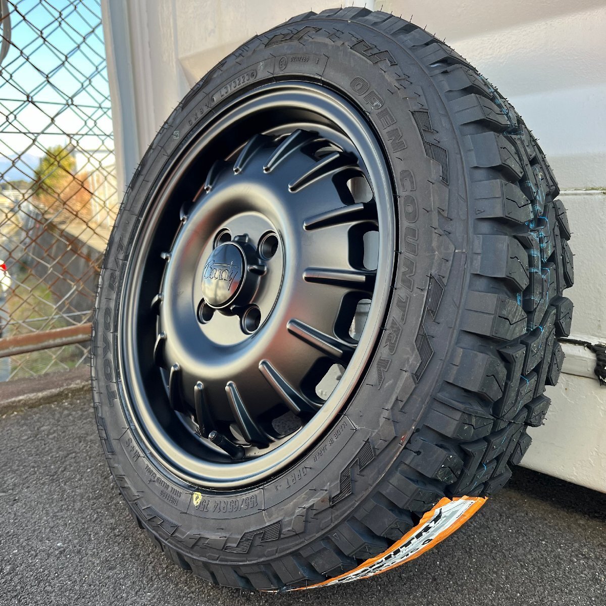 TOYO オープンカントリー RT 155/65R14 ホワイトレター Noel ホイール 14インチ アトレー ハイゼット エブリィ 軽トラ 軽バン 4本セット拍卖