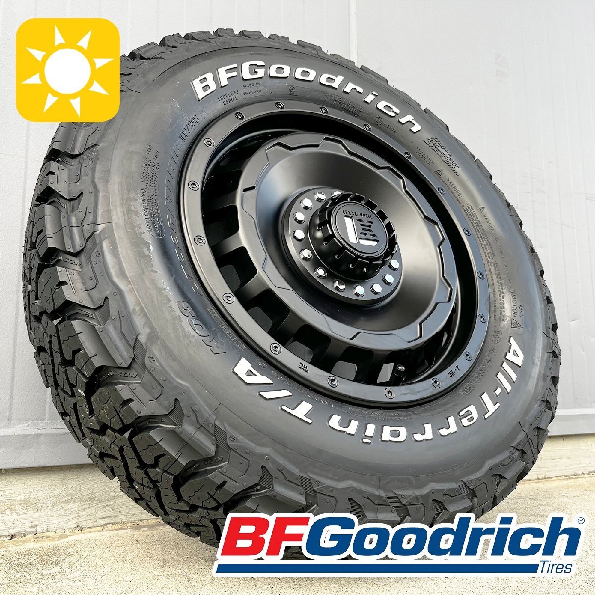 ジムニーシエラ JB74 16インチ BF Goodrich ALLTERRAIN KO3 235/70R16 ホワイトレター SwaGGer タイヤホイールセット【リフトアップ必須】拍卖