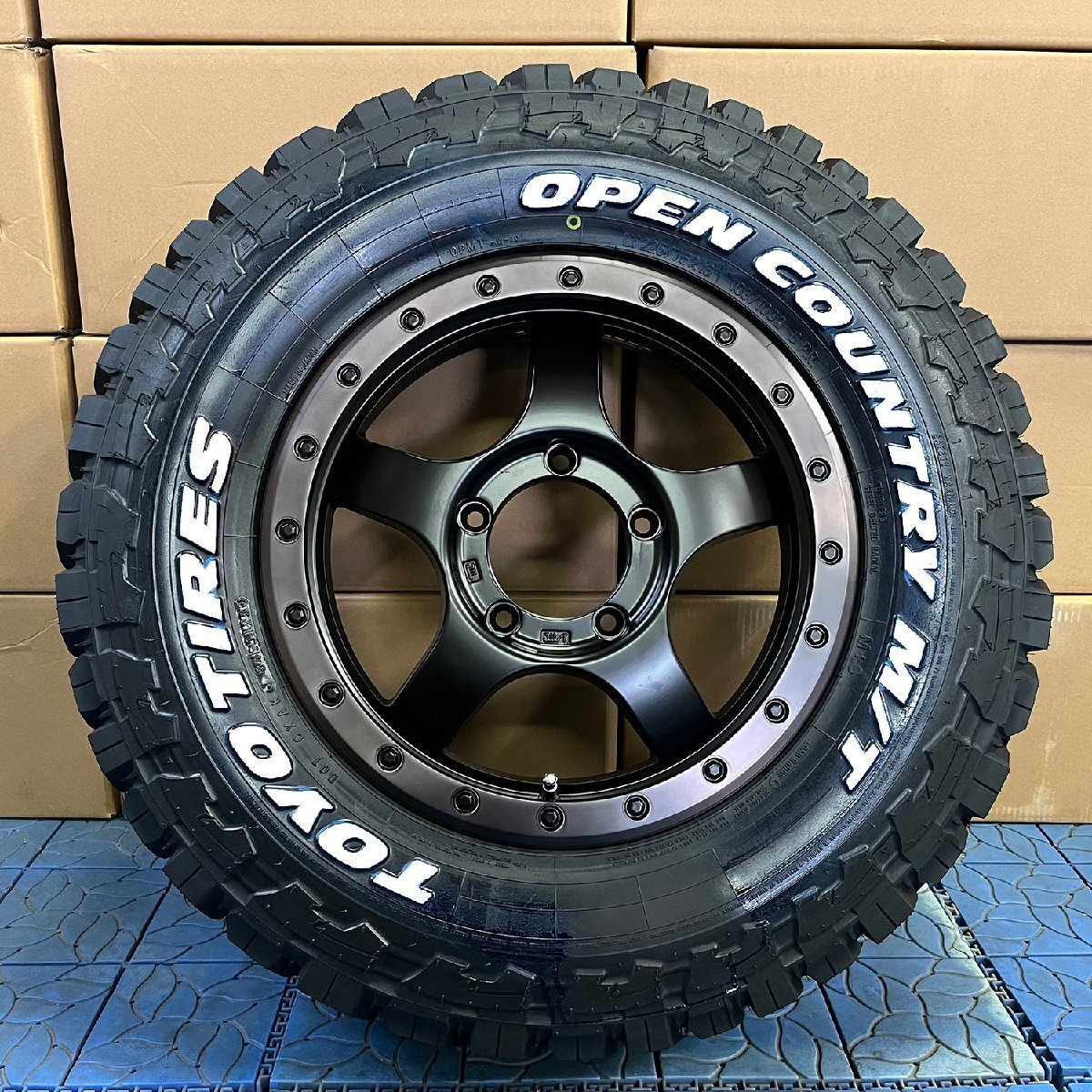 【新品5本】ジムニー JB64 JB23 リフトアップ必須 TOYO オープンカントリー MT 225/75R16 ホワイトレター BDX05 背面セット拍卖