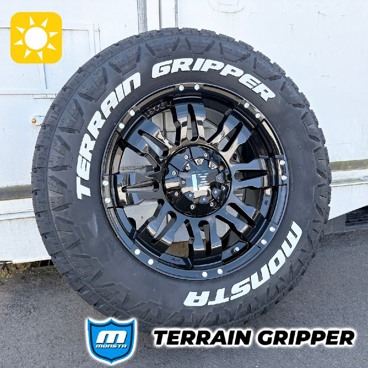 【新品4本】ハイラックス 150 120 プラド サーフ H3 FJ モンスタ テレングリッパー 265/65R17 265/70R17 Balano 17インチ ホワイトレター拍卖