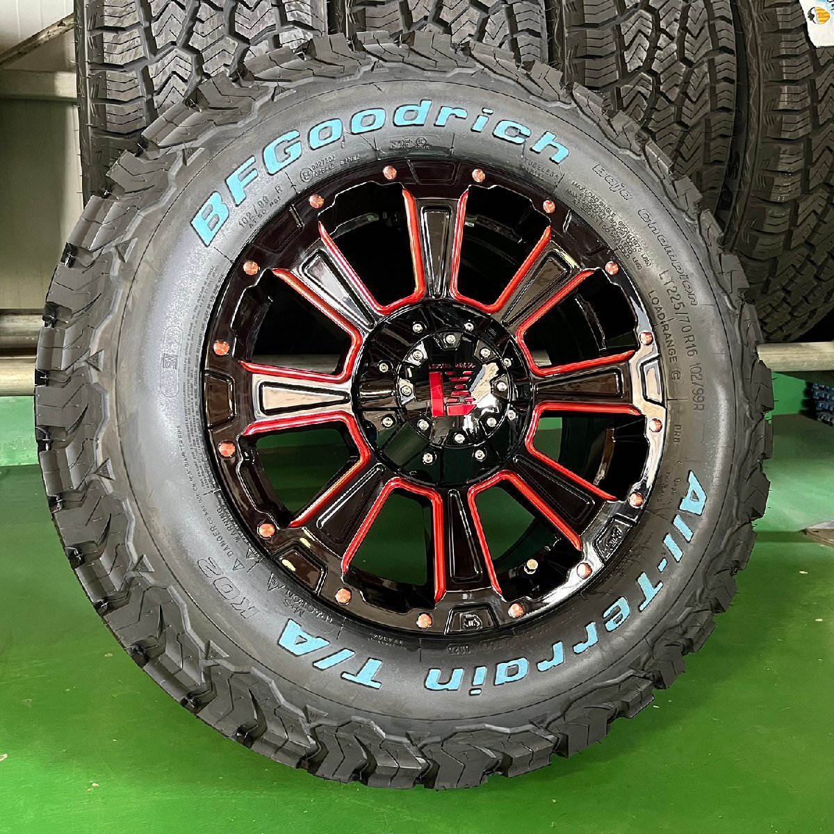 デリカD5 エクストレイル CHR 16インチ ホイール タイヤセット BF グッドリッチ KO2 225/70R16 235/70R16 215/70R16 DeathRock 4本セット拍卖