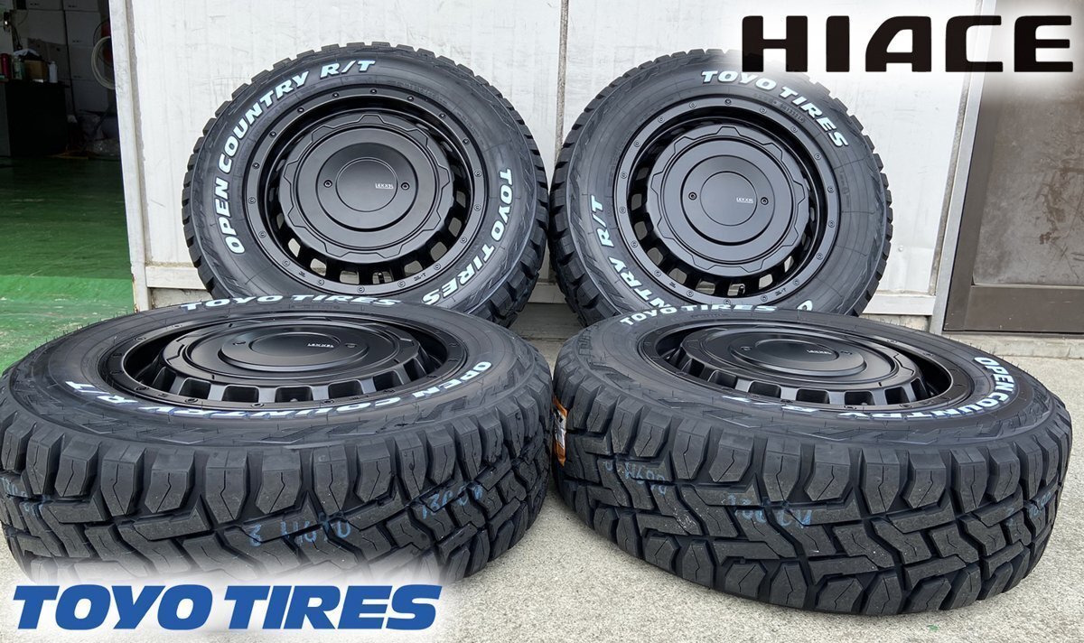 200系ハイエース HIACE LEXXEL SwaGGer Old style トーヨー オープンカントリー RT 215/65R16 車検対応 ホワイト タイヤホイール 16インチ拍卖